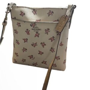 Coach Floral Crossbody Bag - Cream and Pink